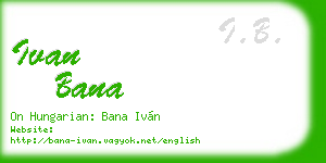 ivan bana business card